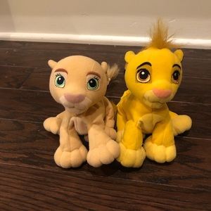 Disney Lion King Hasbro Stuffed Animals (Simba and Nala)